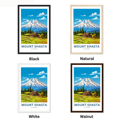 Mount Shasta Travel Poster