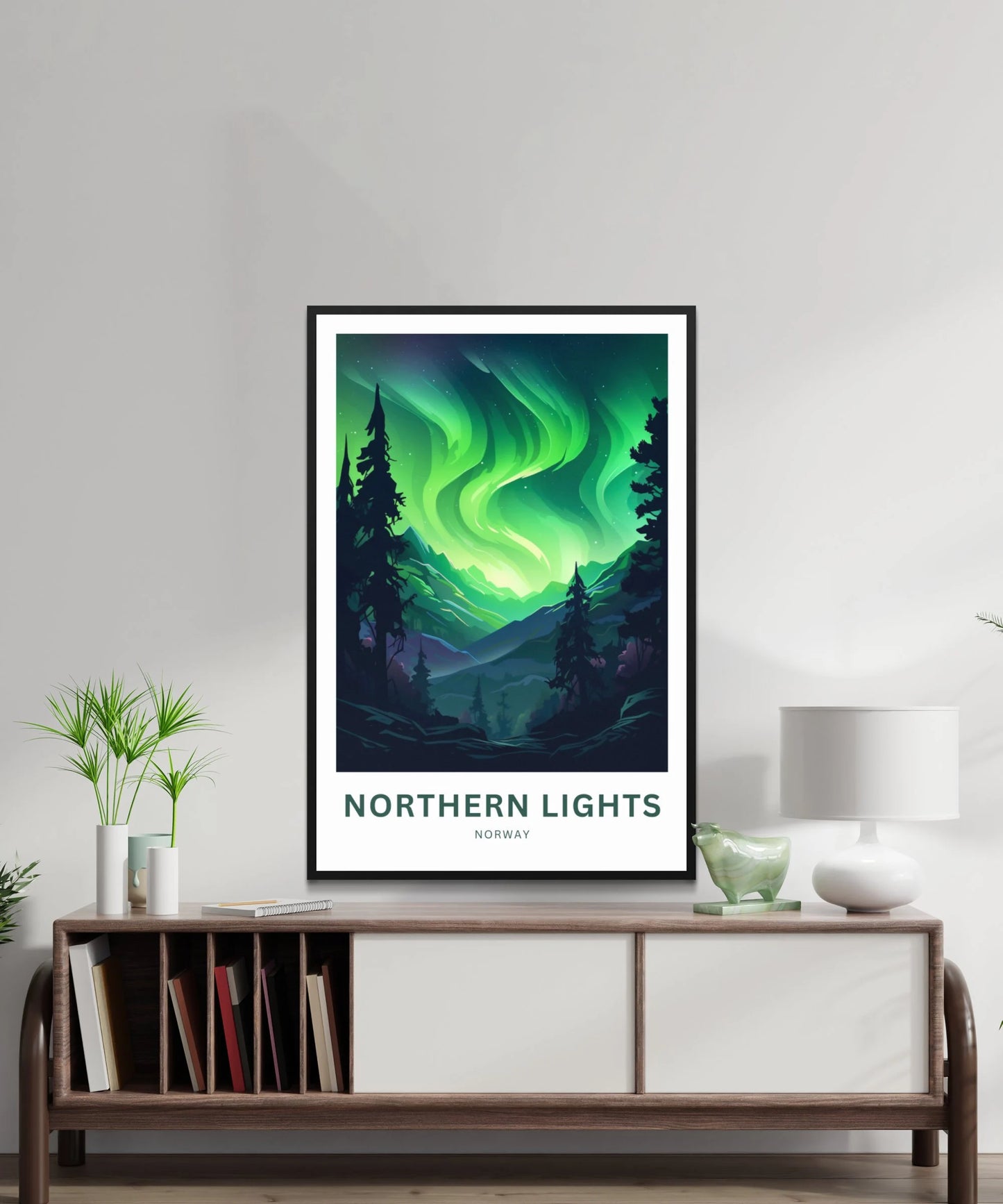 Northern Lights Travel Poster