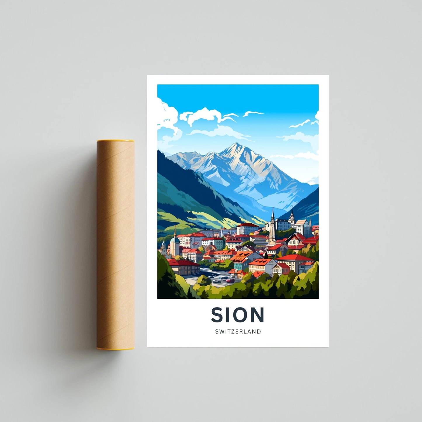 Sion Travel Poster