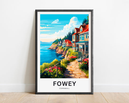Fowey Travel Poster