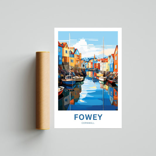 Fowey Travel Poster