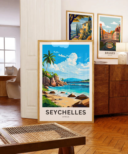 Seychelles Travel Poster