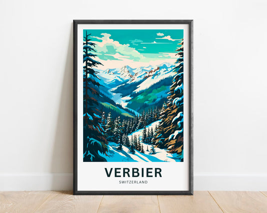 Verbier Travel Poster