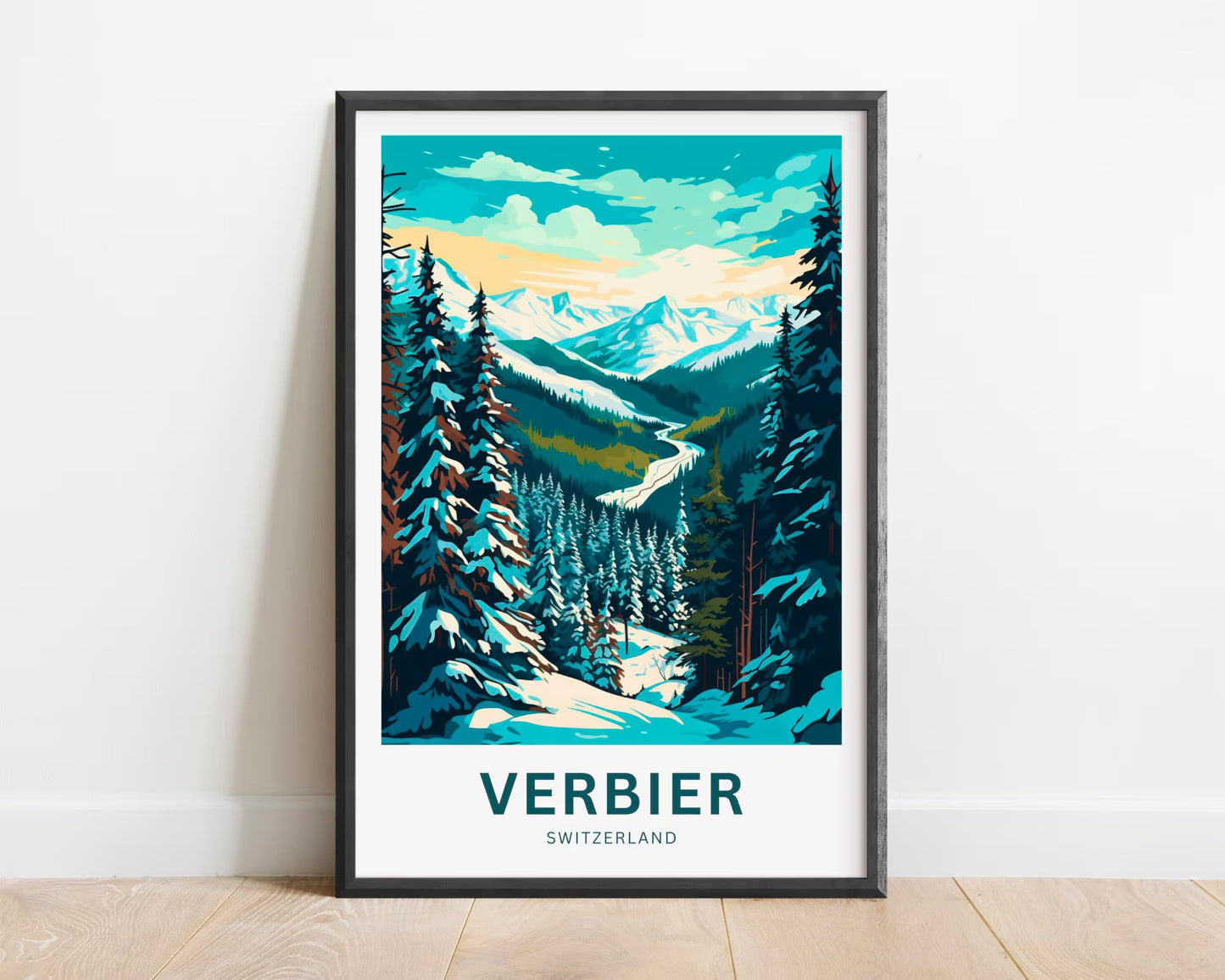 Verbier Travel Poster