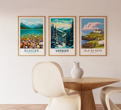 Verbier Travel Poster