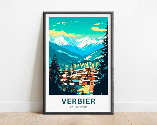 Verbier Travel Poster