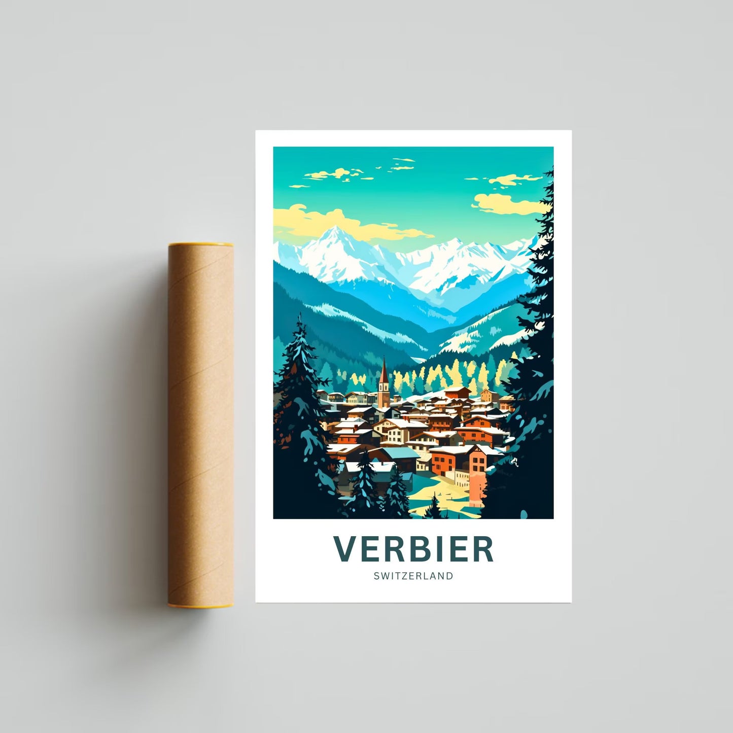 Verbier Travel Poster