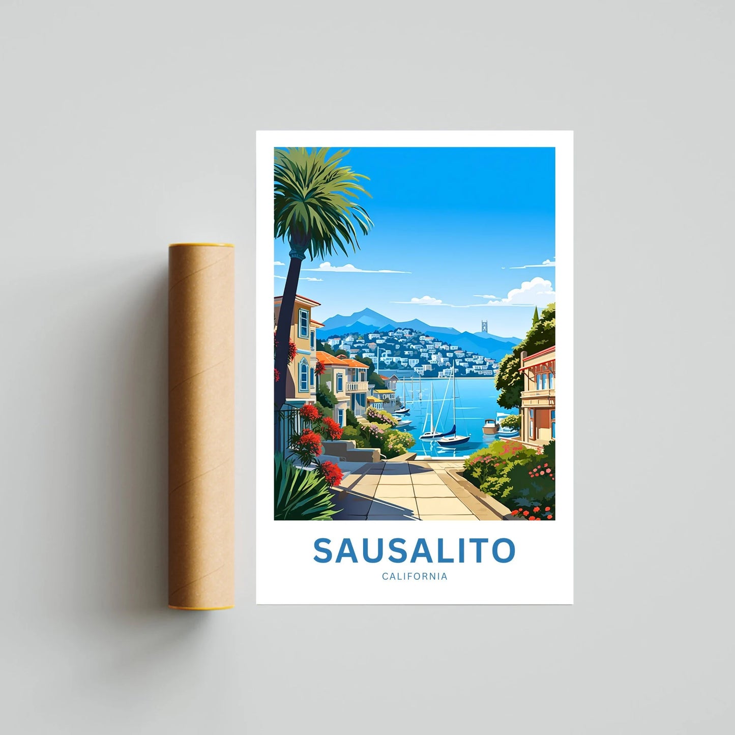 Sausalito Travel Poster