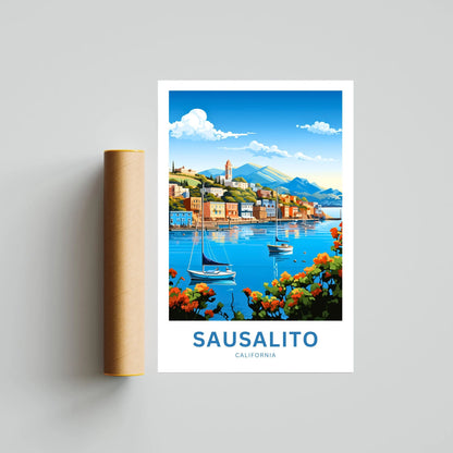 Sausalito Travel Poster