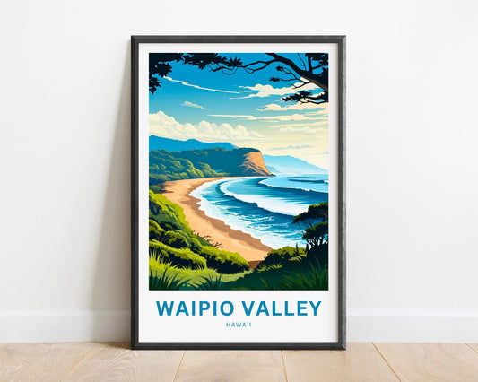 Waipio Valley Travel Poster