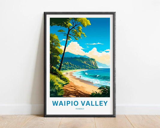 Waipio Valley Travel Poster