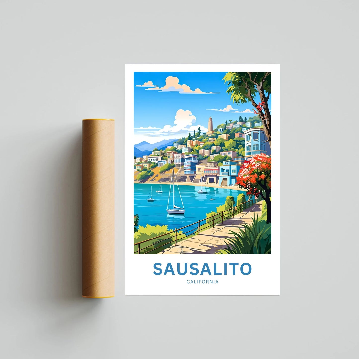 Sausalito Travel Poster