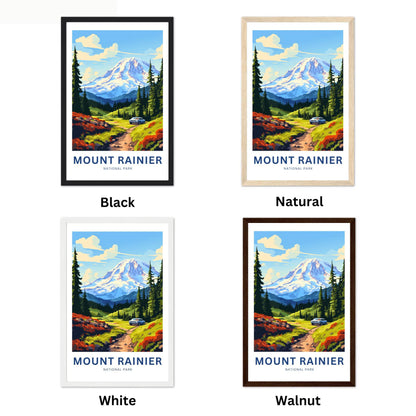 Mount Rainier Travel Poster