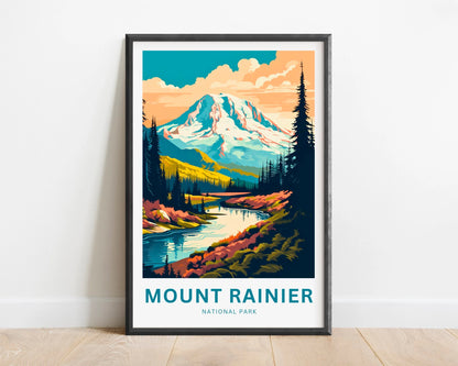 Mount Rainier Travel Poster