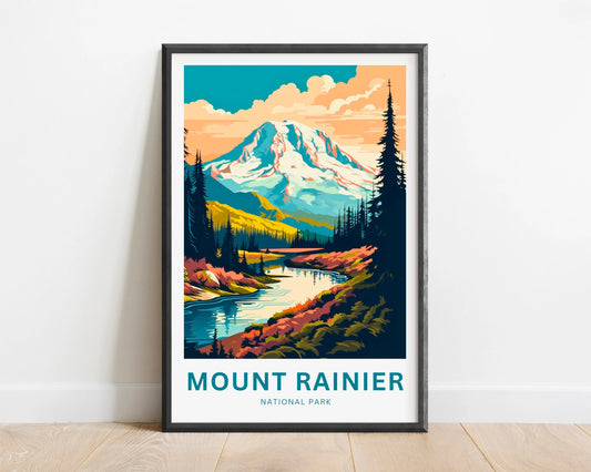 Mount Rainier Travel Poster