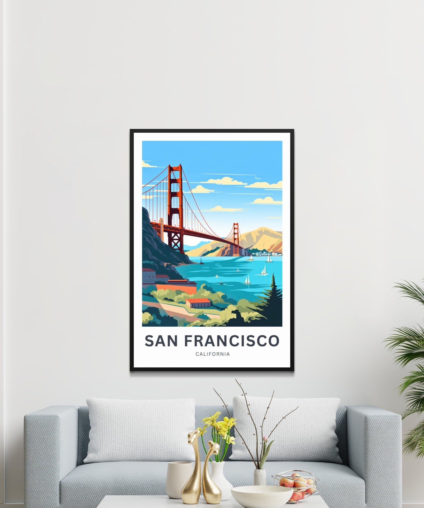 San Francisco Travel Print - San Francisco poster, California Wall Art, Framed present, Gift California Present - TravelTreasureCo