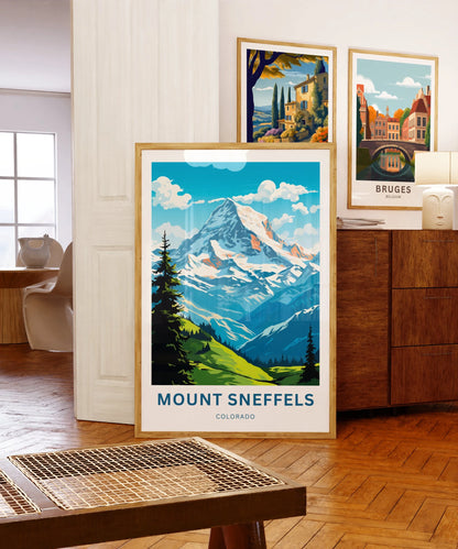 Mount Sneffels Travel Poster - Rugged Beauty