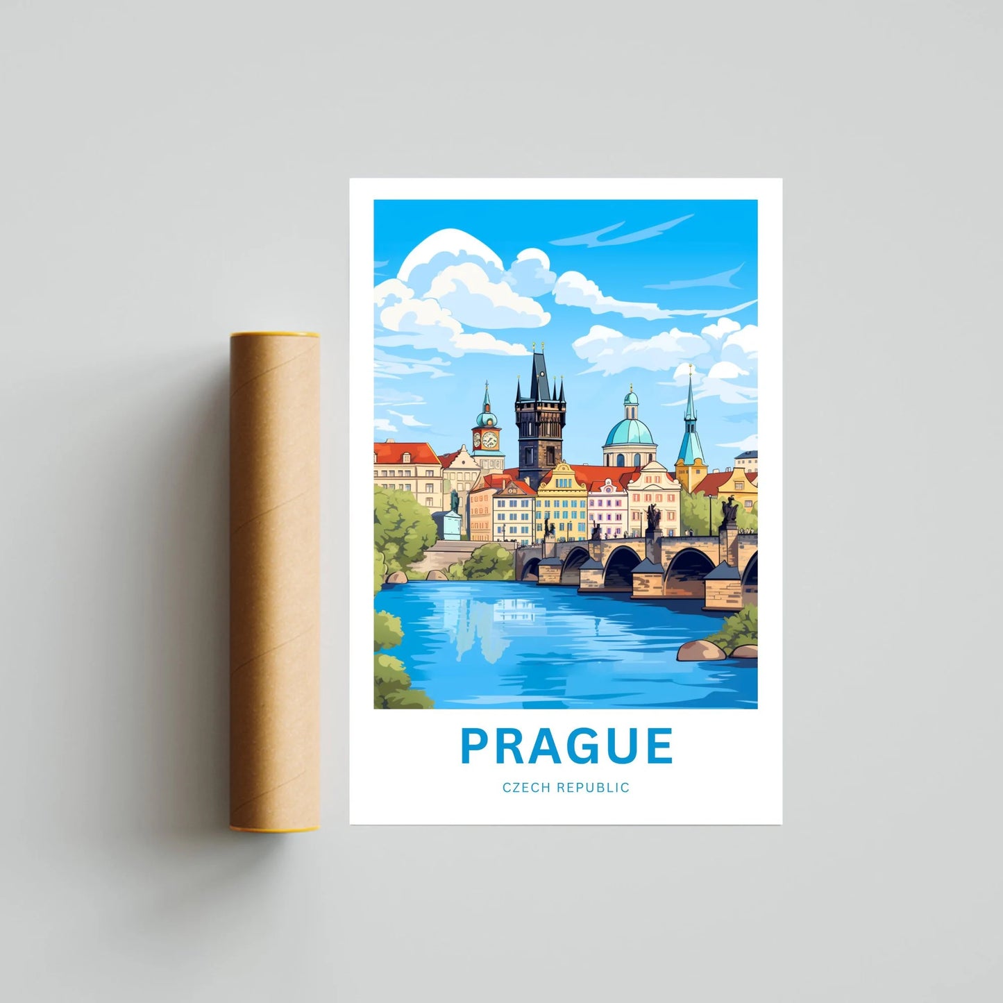 Prague Travel Poster