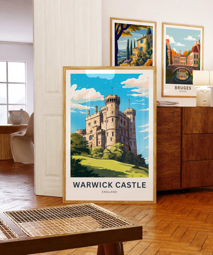 Warwick Castle Travel Poster