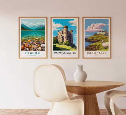 Warwick Castle Travel Poster