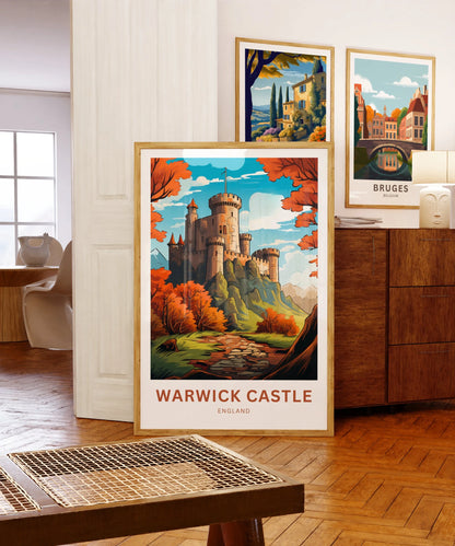 Warwick Castle Travel Poster