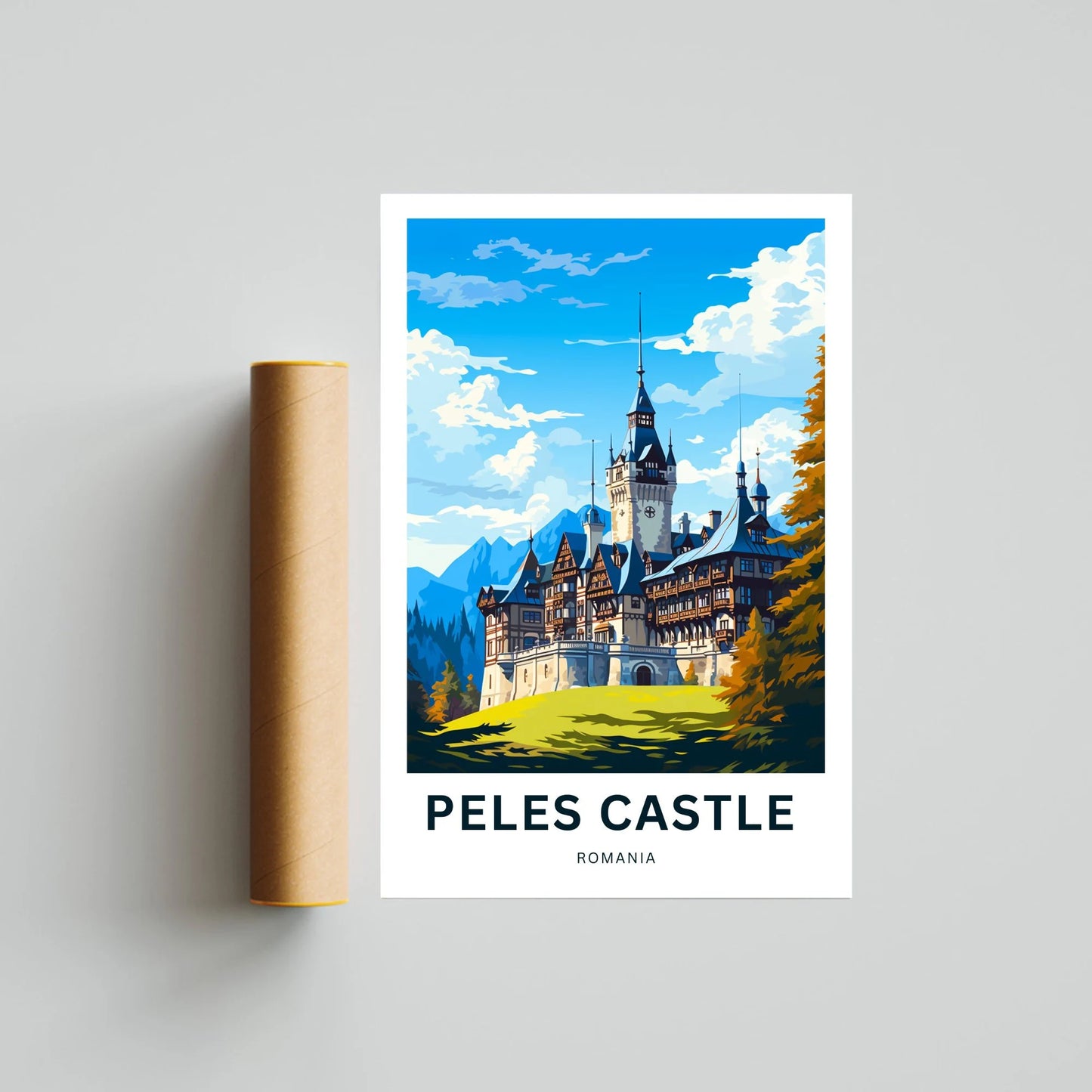 Peles Castle Travel Poster