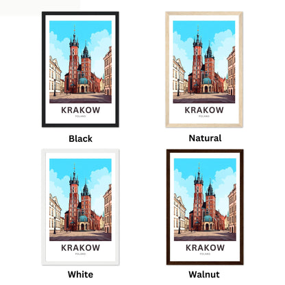 Krakow Travel Poster