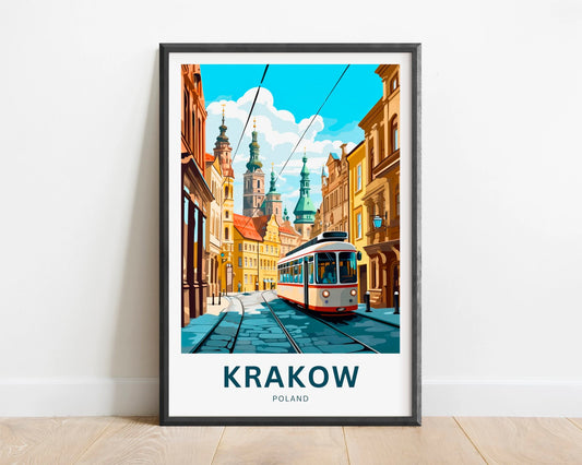 Krakow Travel Poster