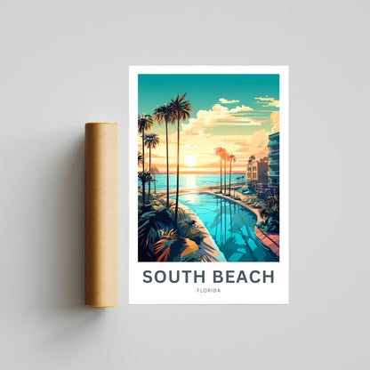 South Beach Travel Poster