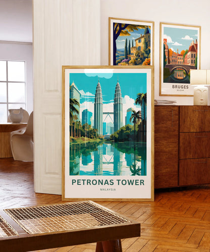 Petronas Tower Travel Poster