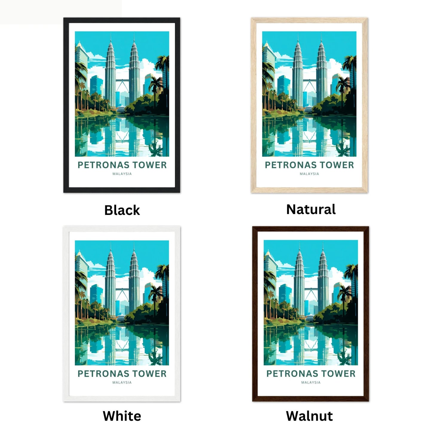 Petronas Tower Travel Poster