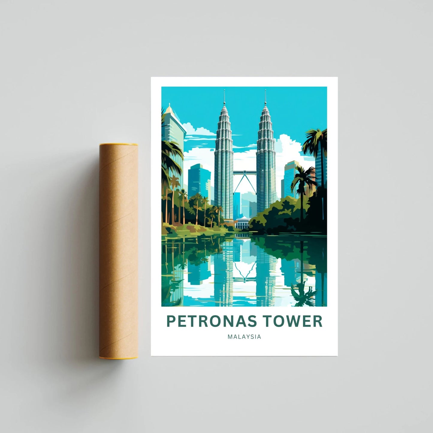 Petronas Tower Travel Poster