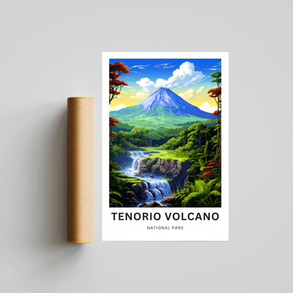 Tenorio Volcano Travel Poster