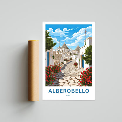 Alberobello Travel Poster