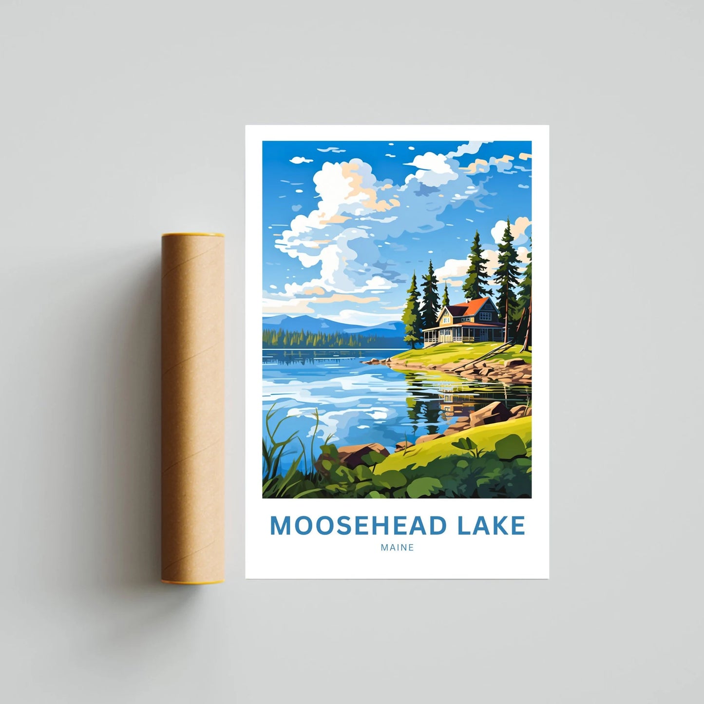 Moosehead Lake Travel Poster