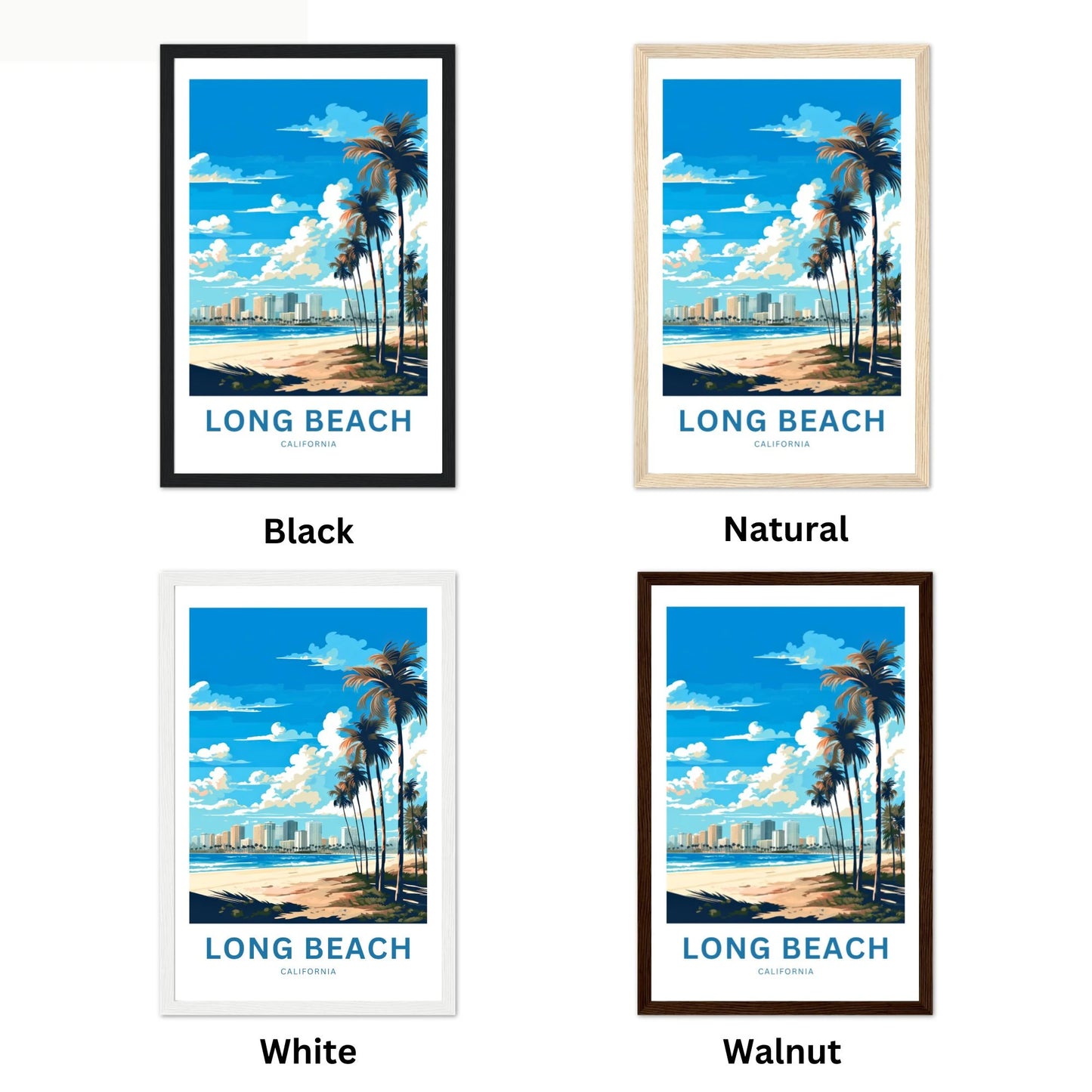 Long Beach Travel Poster