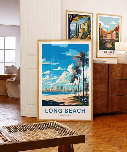 Long Beach Travel Poster