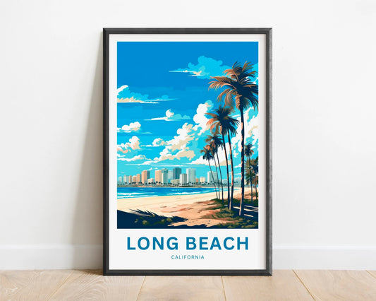 Long Beach Travel Poster