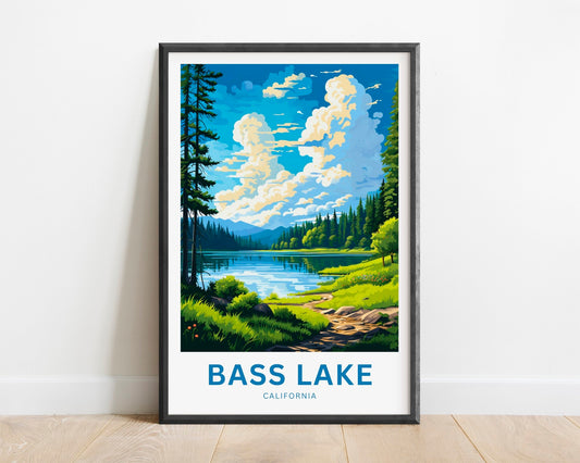 Bass Lake Travel Poster