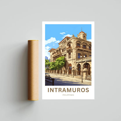 Intramuros Travel Poster