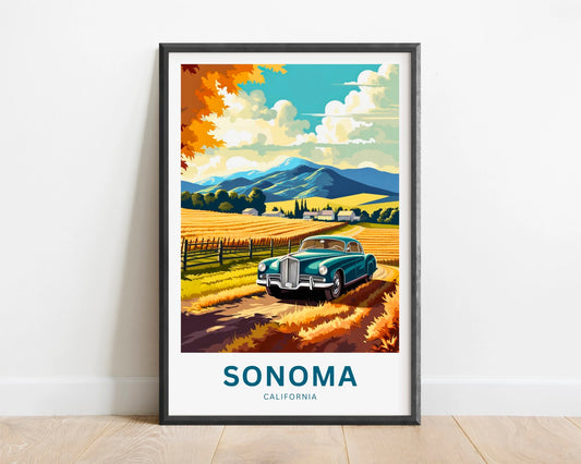 Sonoma Travel Poster