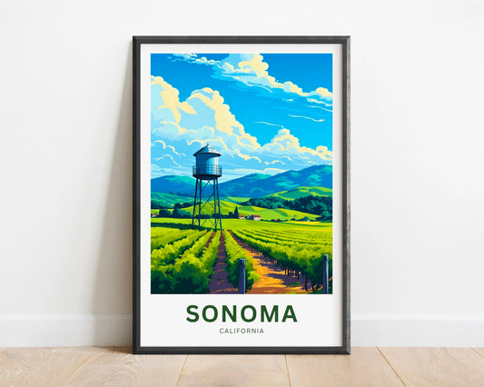 Sonoma Travel Poster