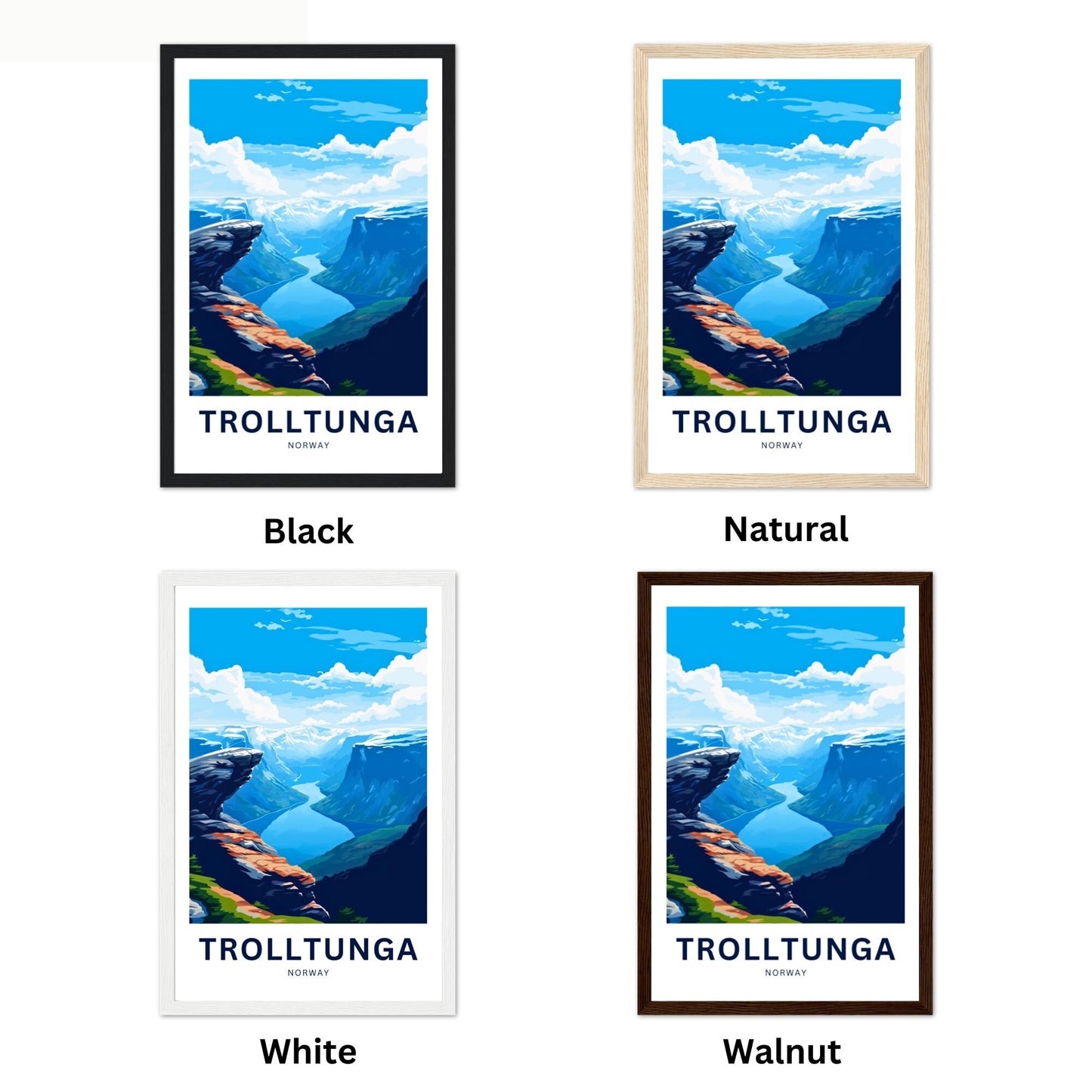 Trolltunga Travel Print - Trolltunga poster, Norway Wall Art, Framed present, Gift Norway Present - TravelTreasureCo