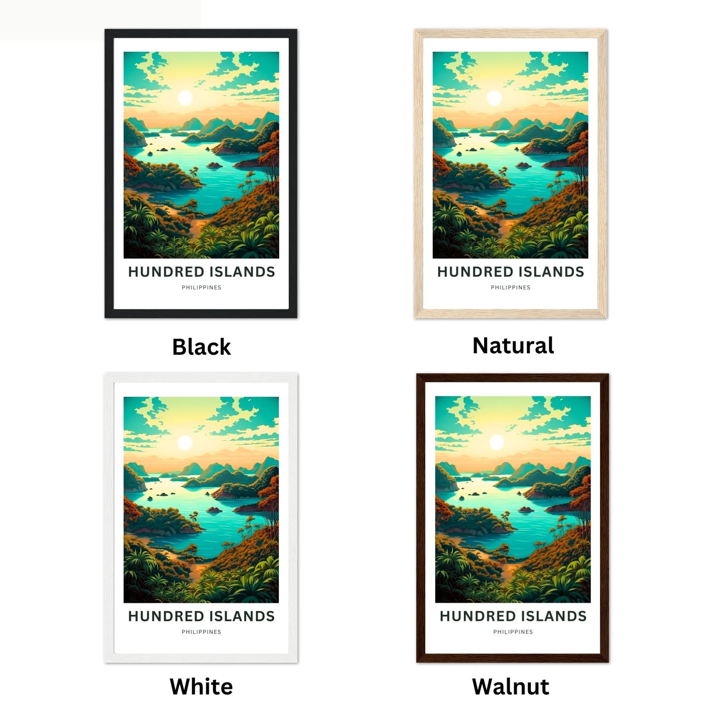 Hundred Islands Travel Poster
