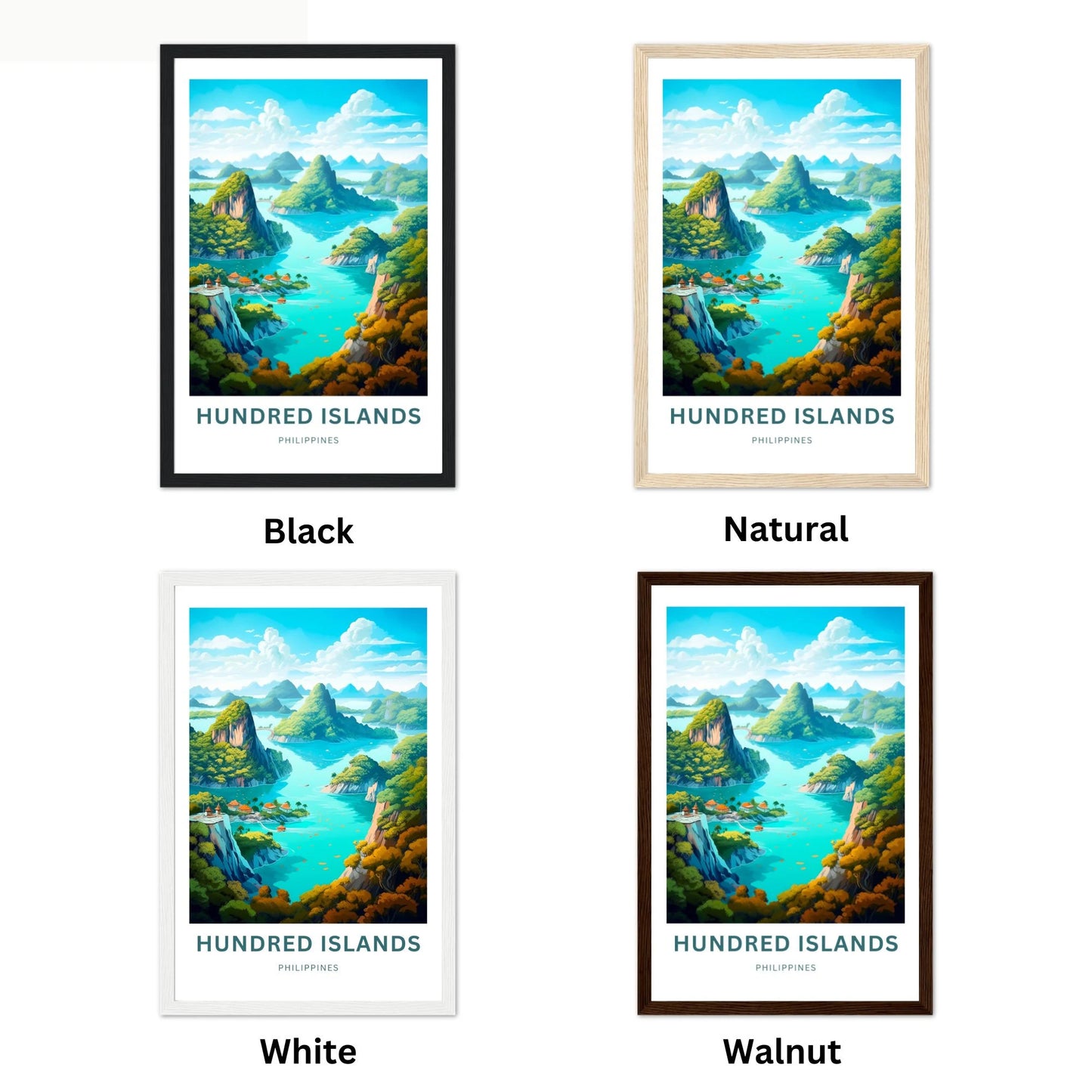 Hundred Islands Travel Poster