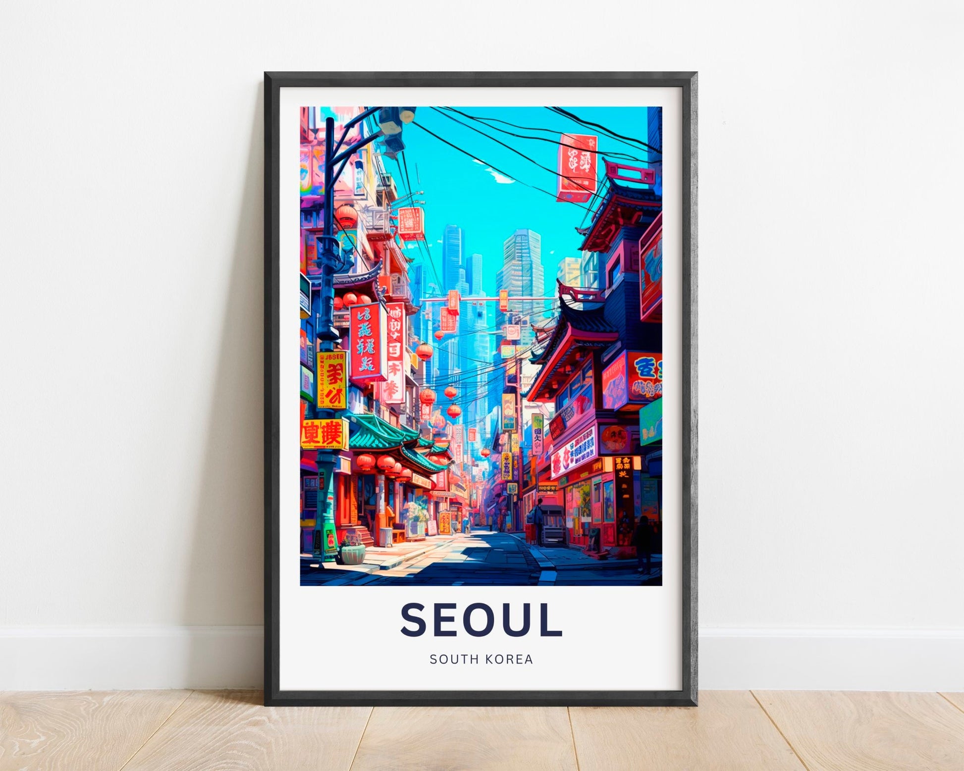 Seoul Travel Print - Seoul poster, South Korea Wall Art, Framed present, Gift South Korea Present - TravelTreasureCo