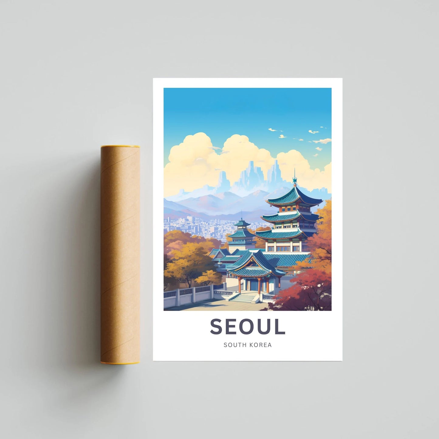 Seoul Travel Poster