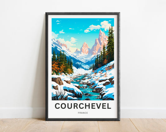 Courchevel Travel Poster