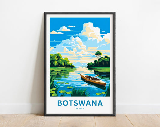 Botswana Travel Poster
