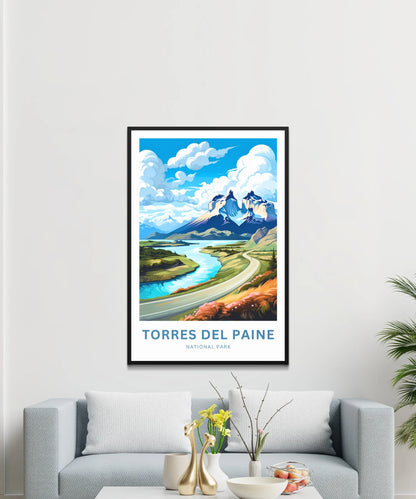 Torres del Paine Travel Poster